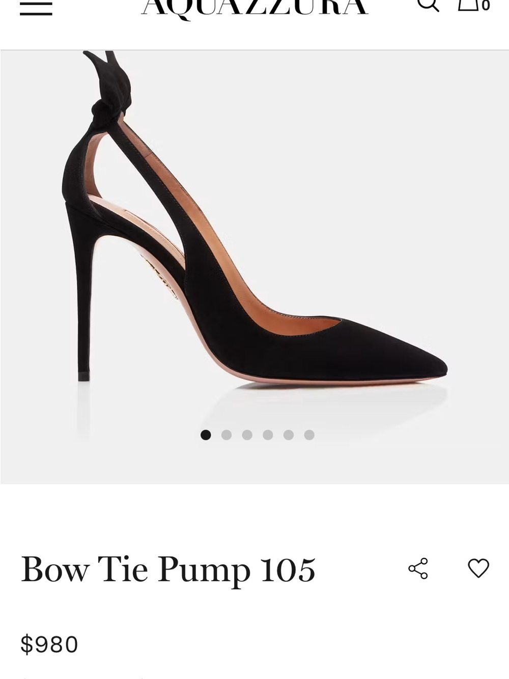 Aquazzura Bow Tie Pump 105